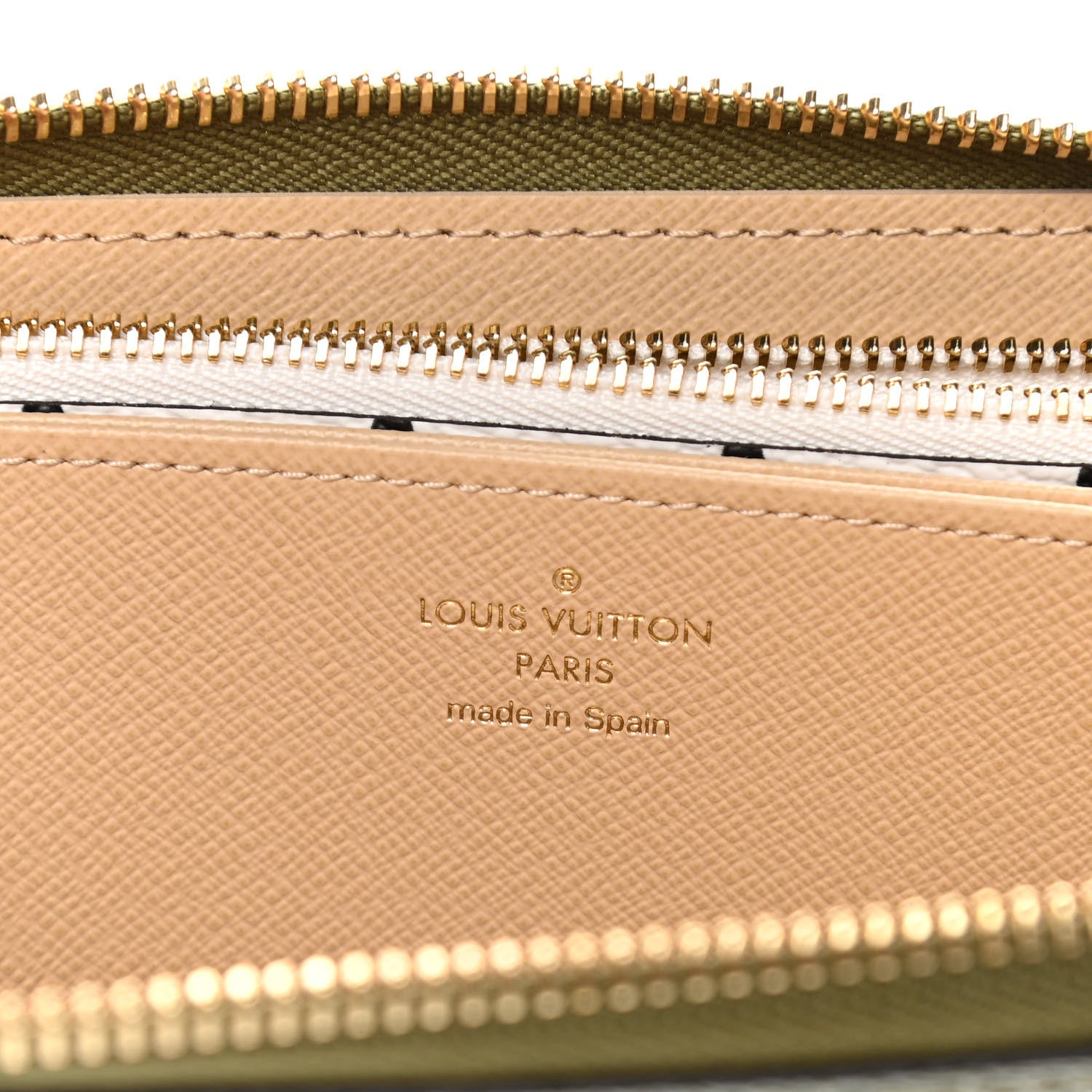 Louis Vuitton Monogram Giant Zippy Wallet Kaki White 5 of 6