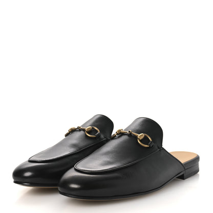 Gucci Calfskin Womens Princetown Slippers 37.5 Black 4 of 11