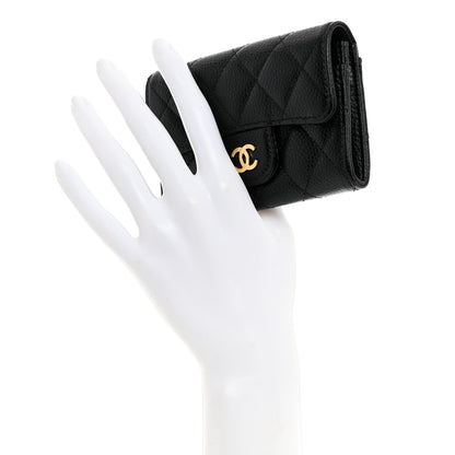 Chanel Caviar Quilted Flap Card Holder Wallet Black 3 of 18