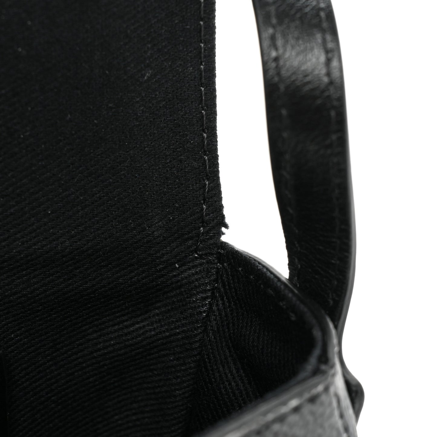 Coated Canvas La Greca Signature Print Mini Bag Black
