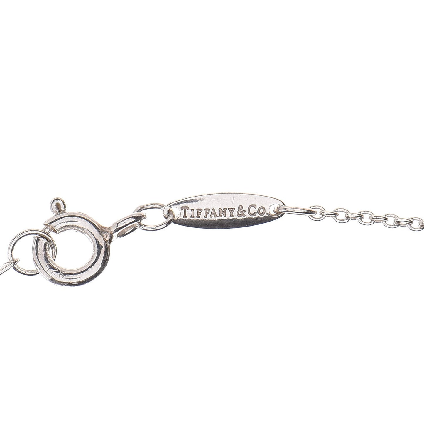 Sterling Silver Diamond .07ct Elsa Peretti Pear Shape Diamonds by the Yard Pear-Shaped Pendant Necklace