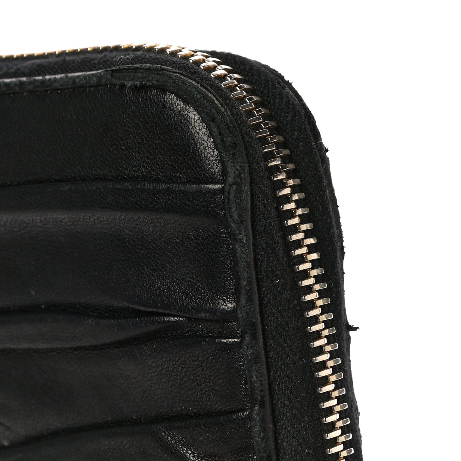 Prada Nappa Gaufre Zip Around Wallet Black 19 of 23
