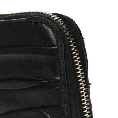 Prada Nappa Gaufre Zip Around Wallet Black 19 of 23