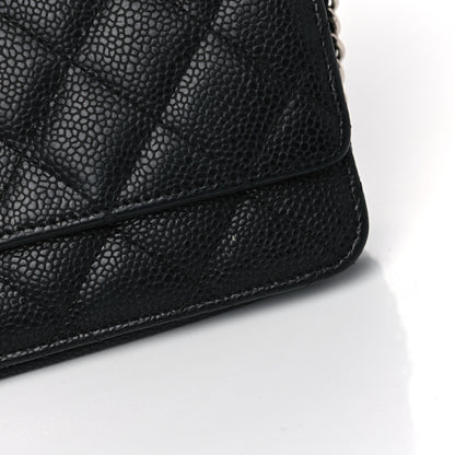 Chanel Caviar Quilted Wallet On Chain WOC Black 16 of 18