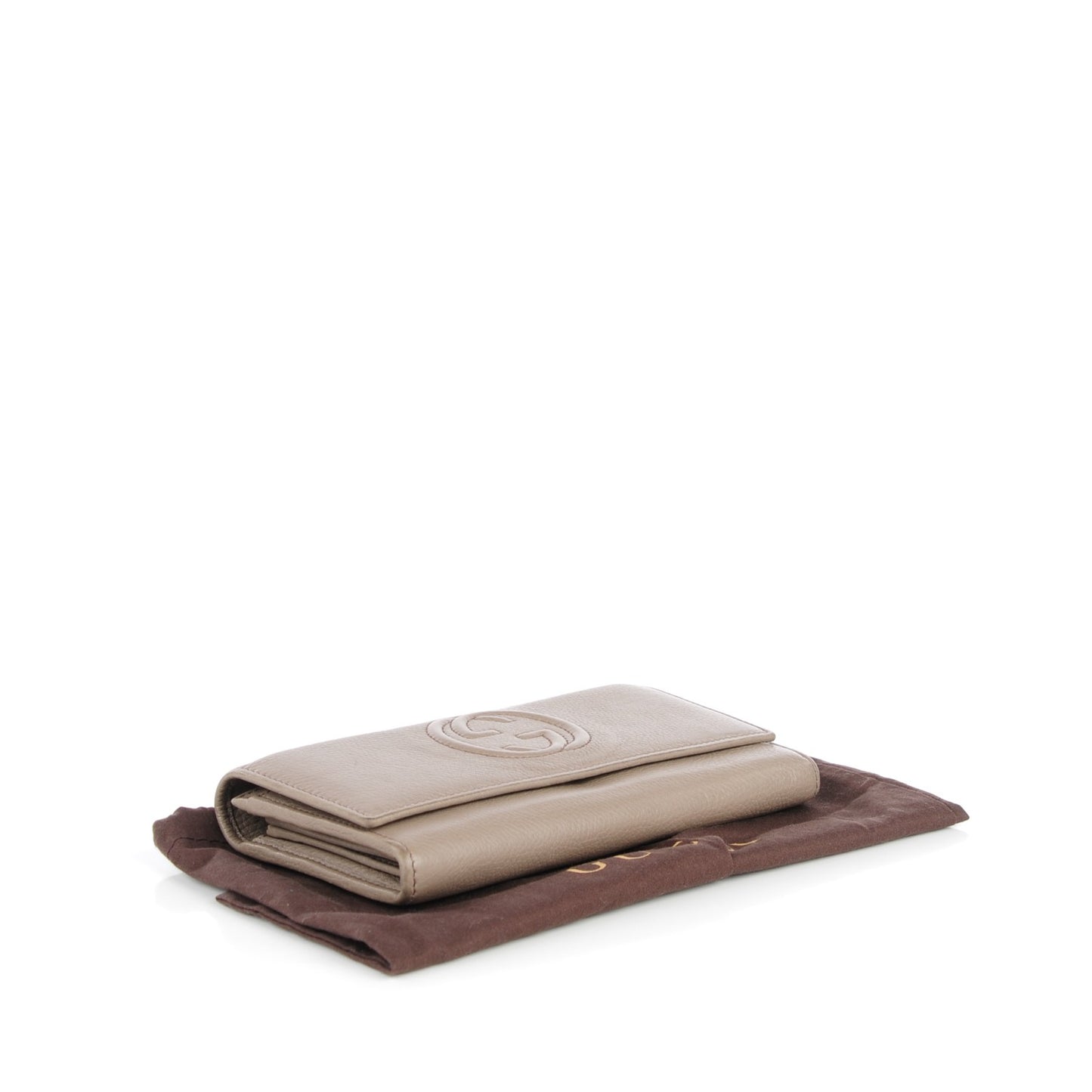 Pebbled Calfskin Soho Continental Wallet Taupe