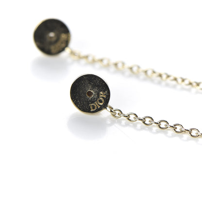 Christian Dior Pearl La Petite Tribale Dangle Chain Earrings Gold 4 of 5