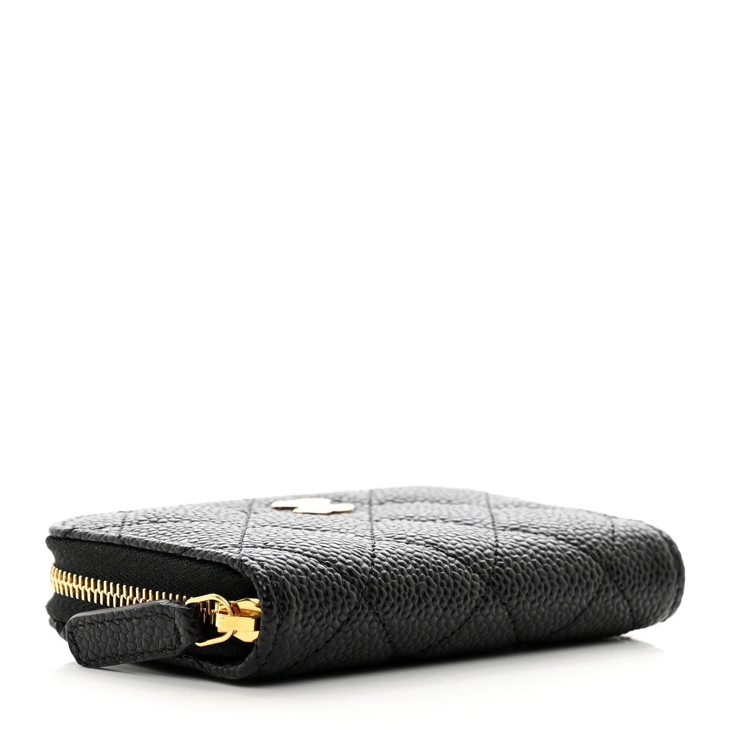Chanel Caviar Quilted Zip Coin Purse Black 4 of 8