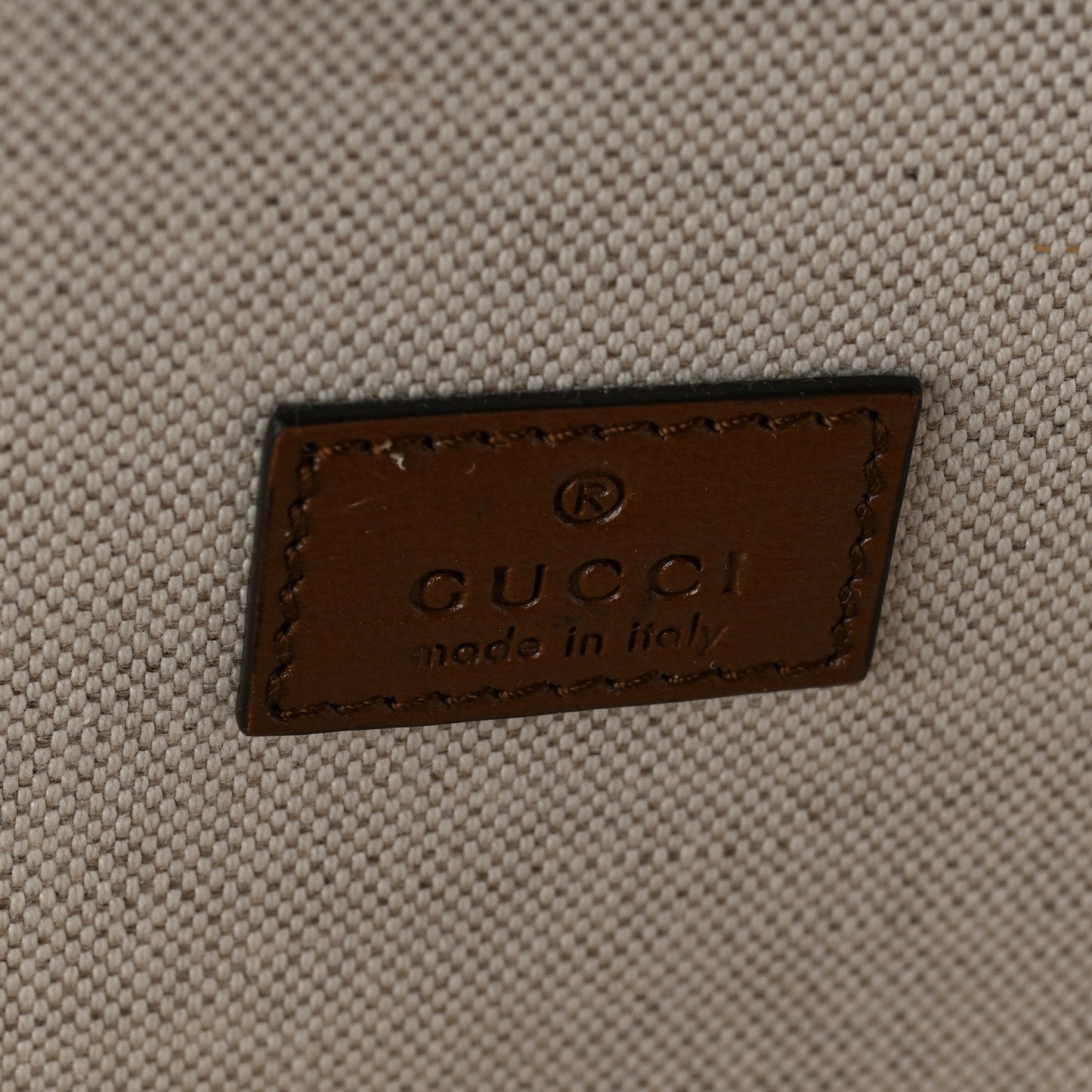 GG Supreme Monogram Azalea Calfskin Retro Interlocking G Hanger Garment Bag Beige Ebony Brown Sugar