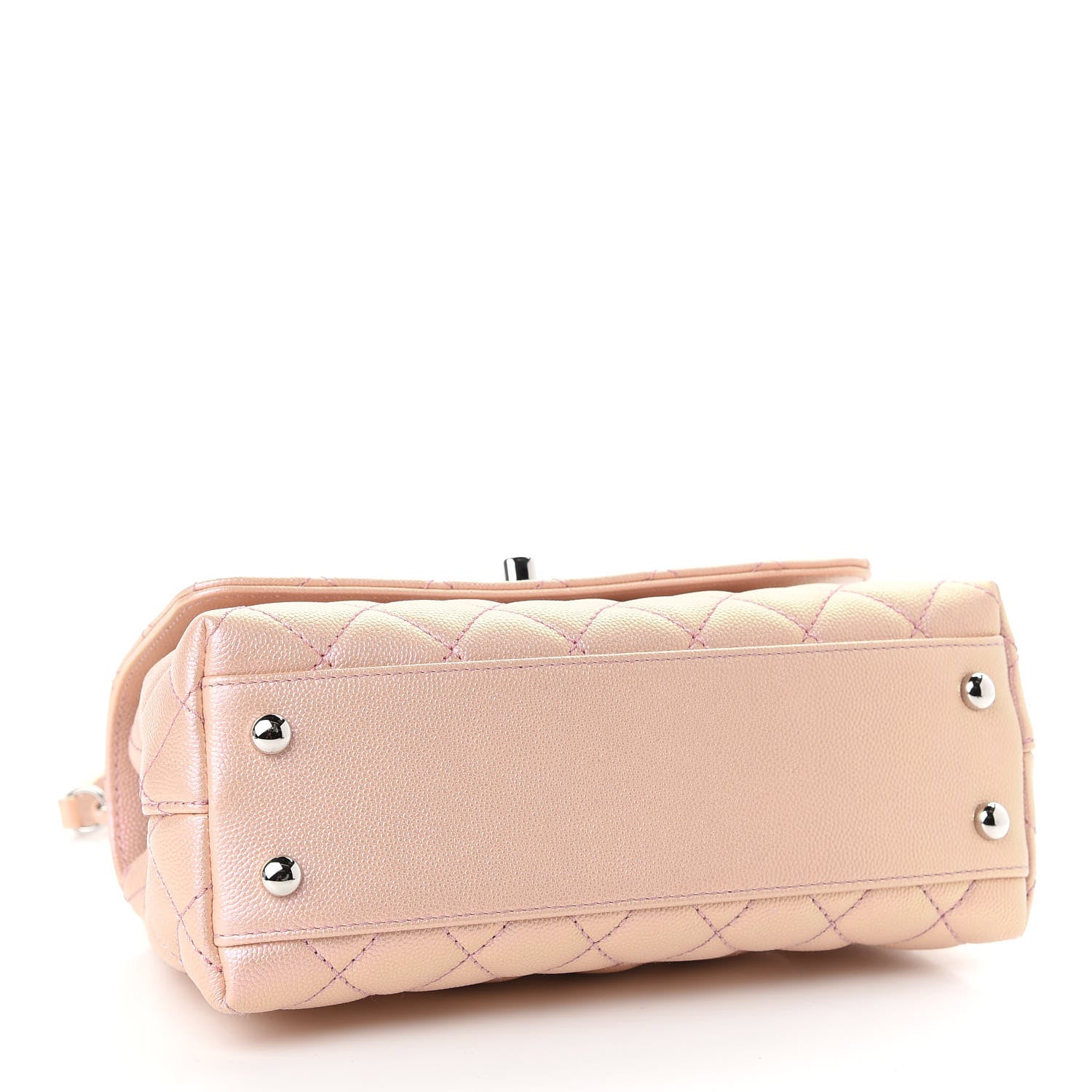 Chanel Iridescent Caviar Quilted Mini Coco Handle Flap Pink 3 of 8