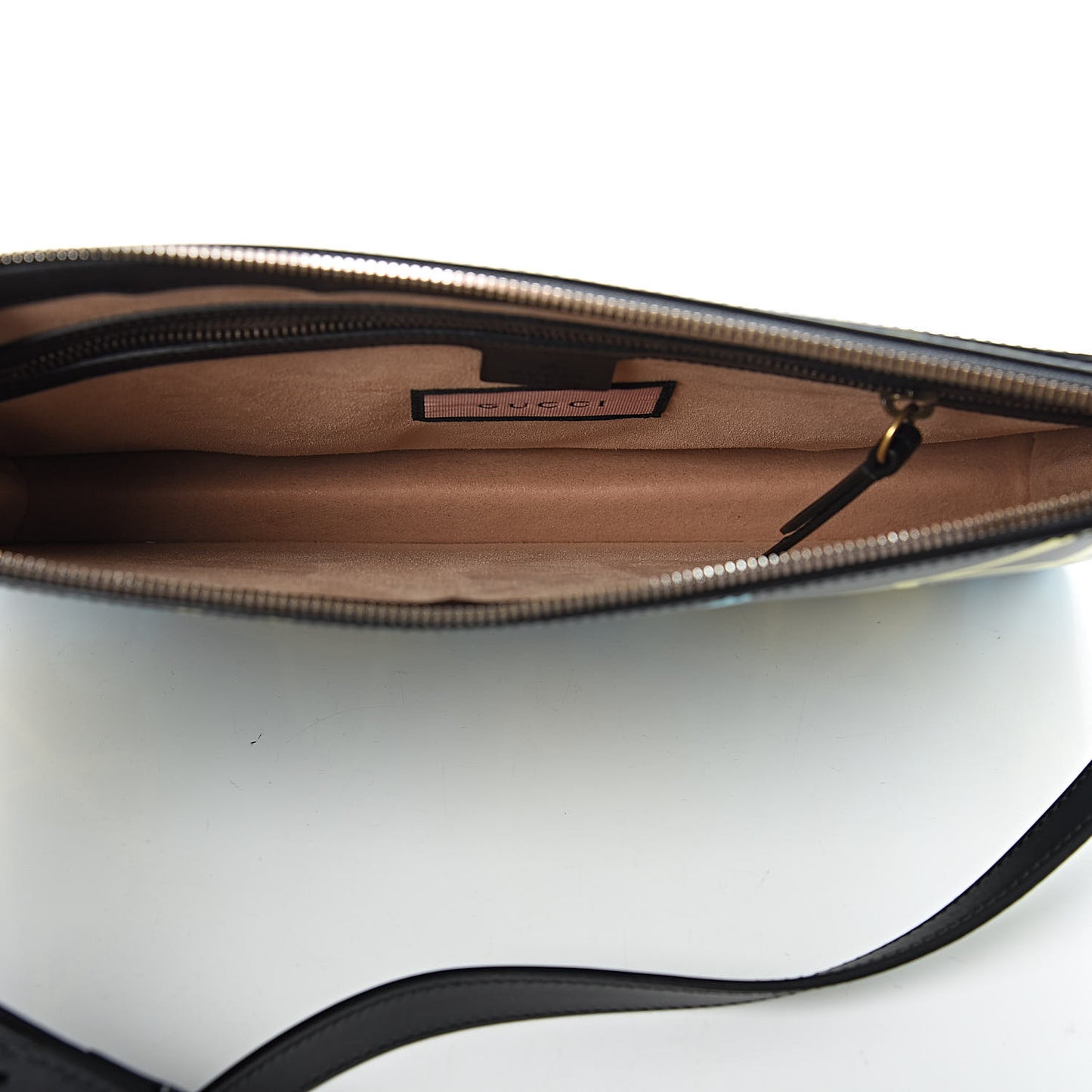 Calfskin GucciGhost Print GG Messenger Bag Black New Acquamarine