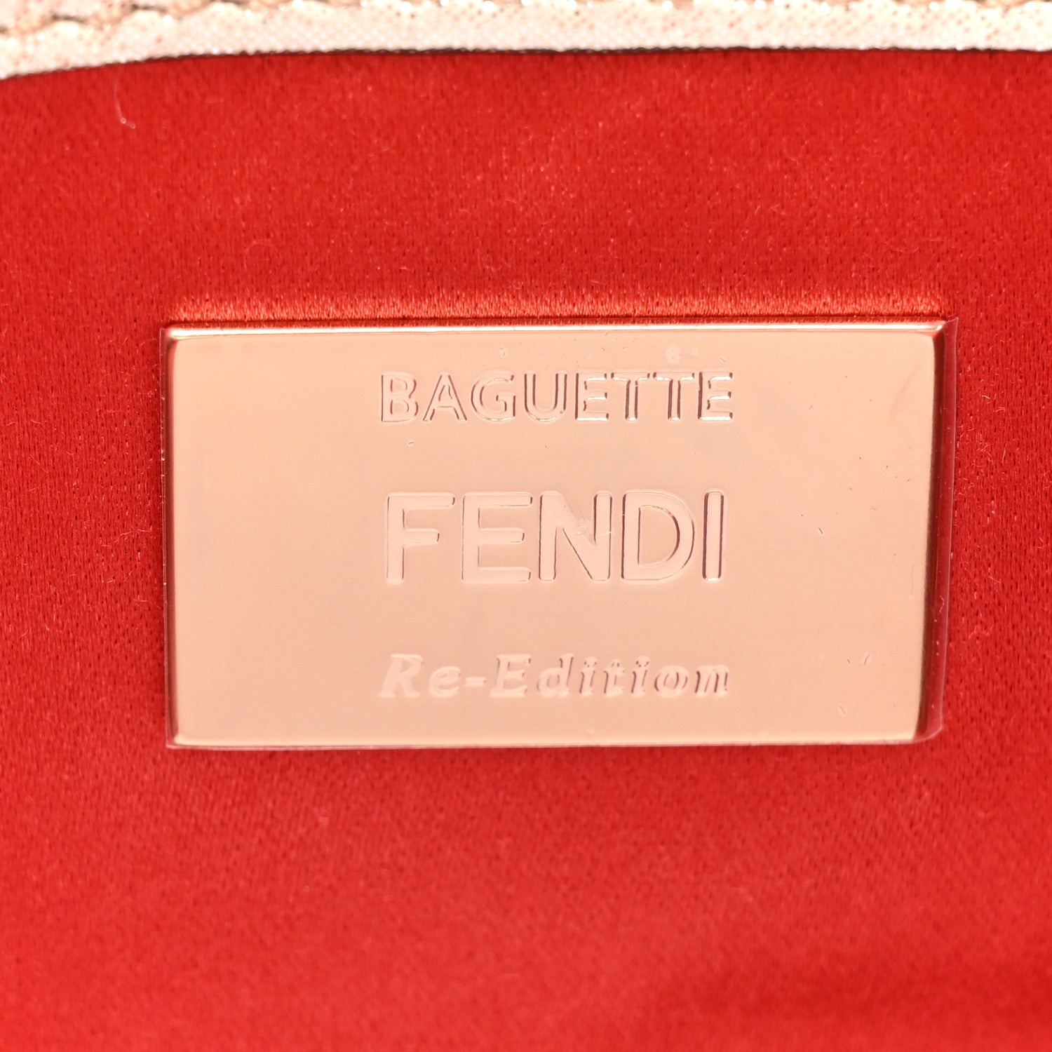 Fendi Metallic Lurex Crystal Re-Edition Baguette Gold 6 of 8