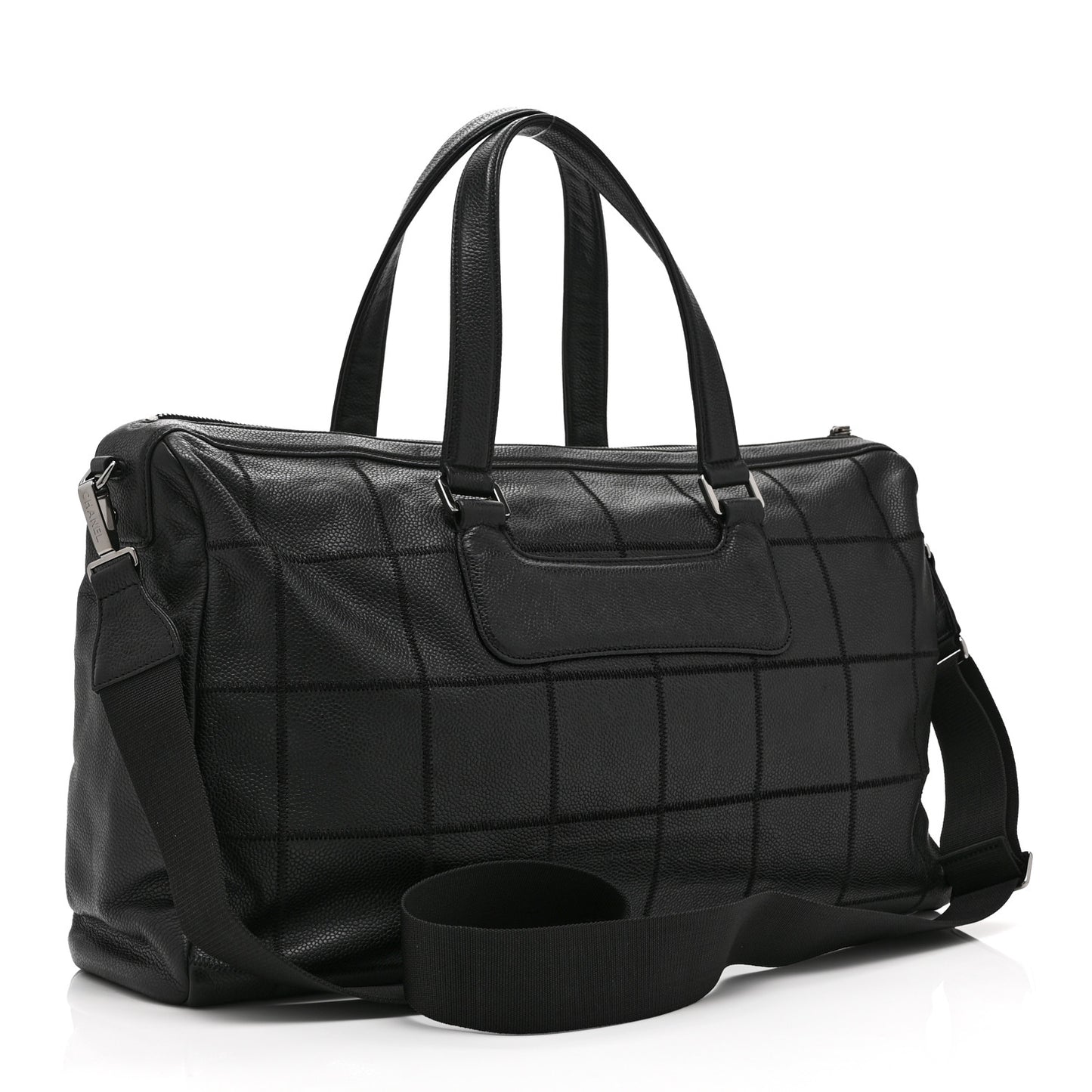Caviar Square Stitched Duffel Bag Black
