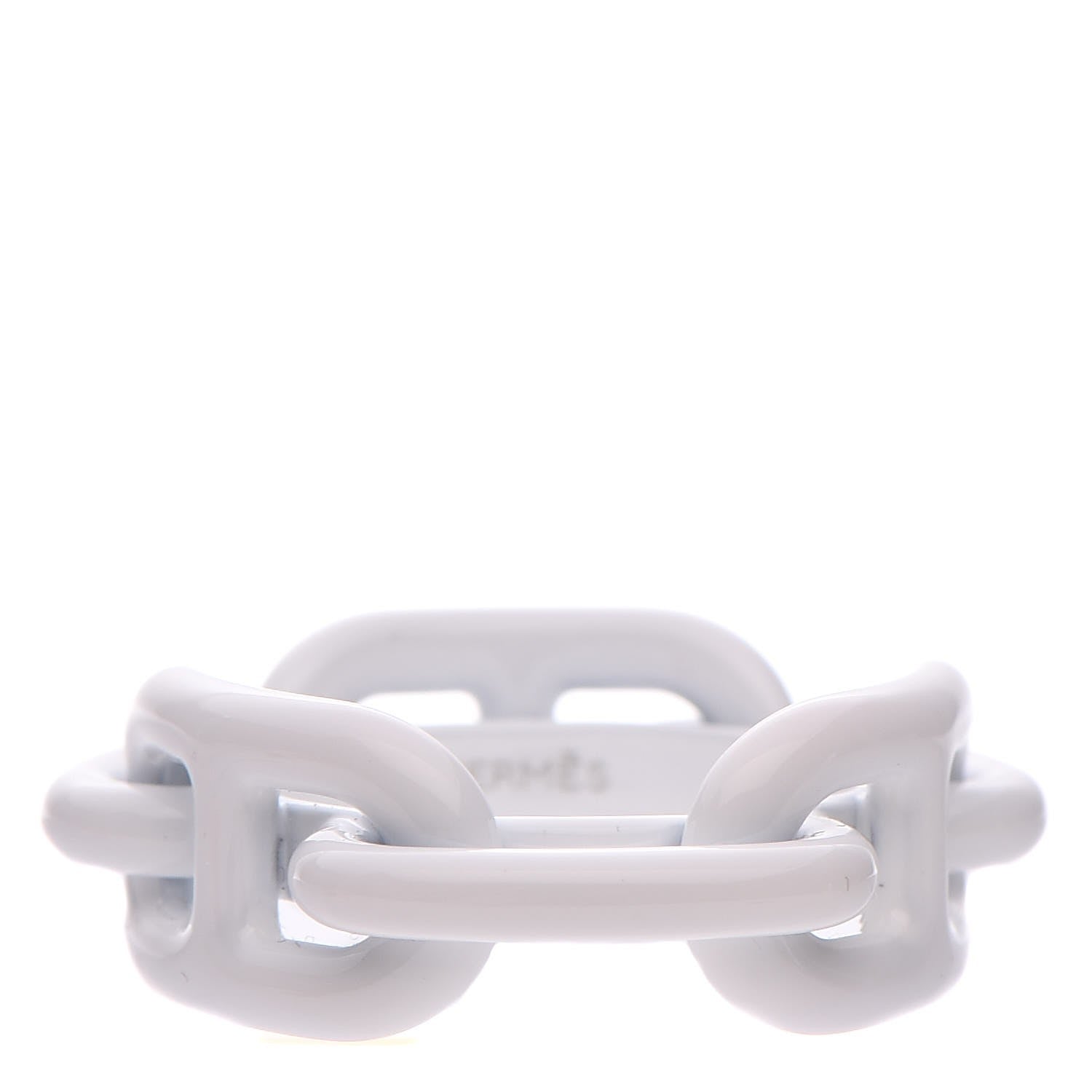 Hermes Lacquer Regate Scarf Ring Blanc White 1 of 5