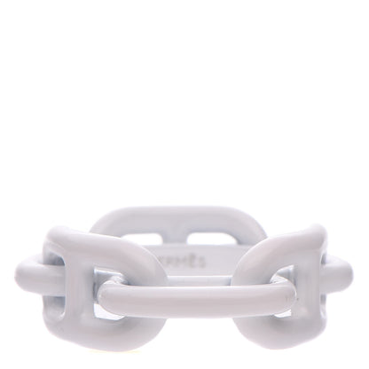 Hermes Lacquer Regate Scarf Ring Blanc White 1 of 5