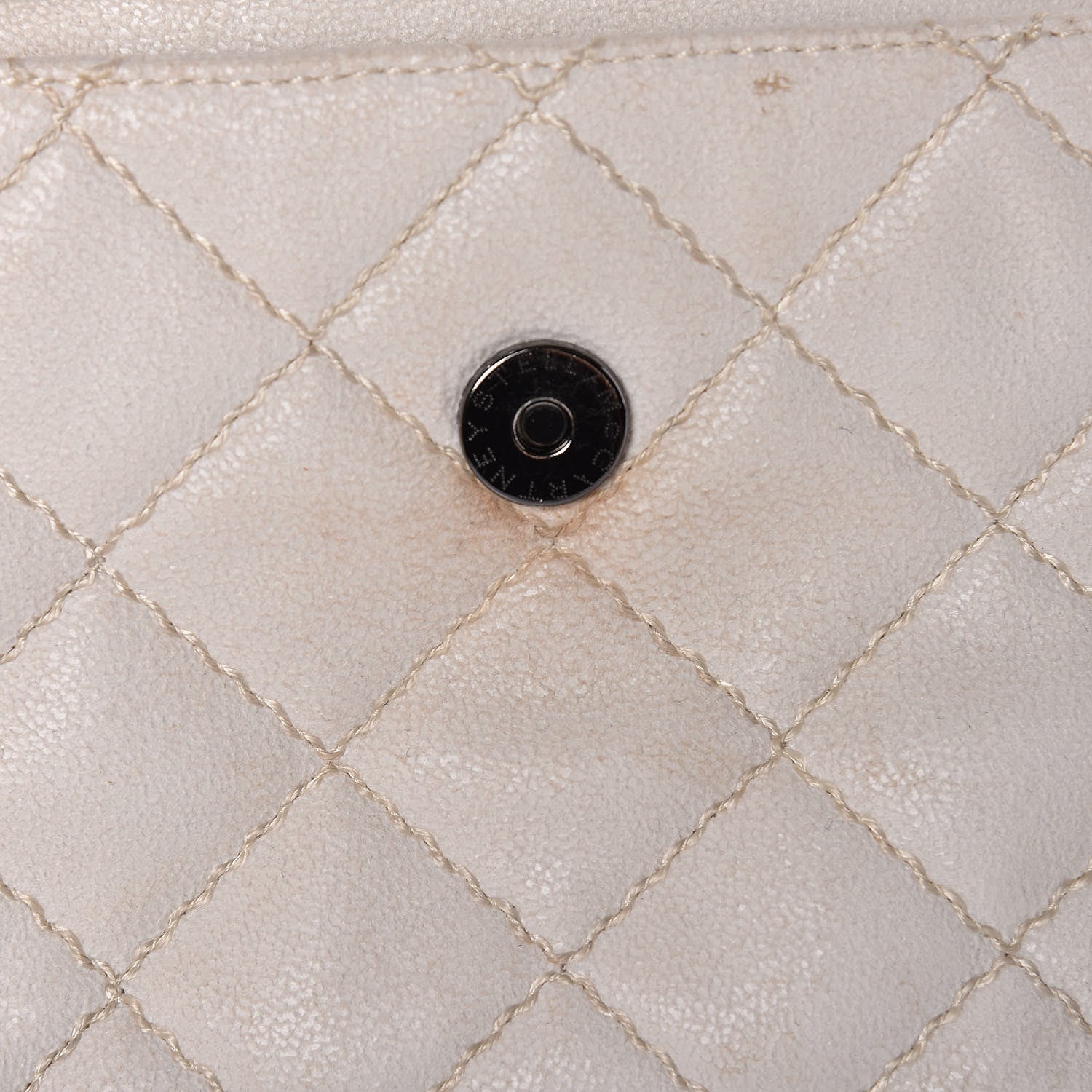 Stella McCartney Shaggy Deer Quilted Mini Falabella Fold Over Tote Chalk 11 of 17