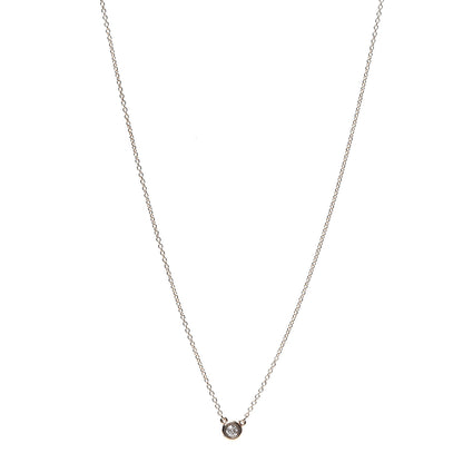 Tiffany 18K Rose Gold Diamond .10ct Elsa Peretti Diamonds by the Yard Pendant Necklace 1 of 5
