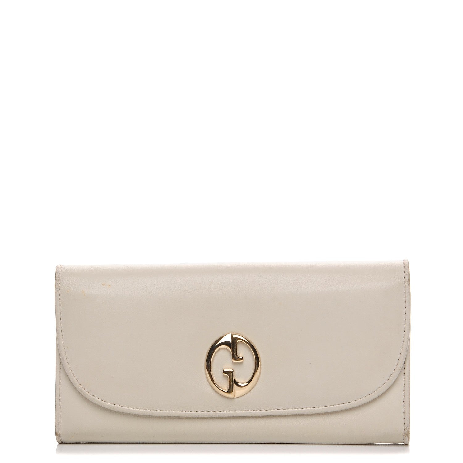 Gucci Calfskin 1973 Continental Clutch Wallet Off White 1 of 12