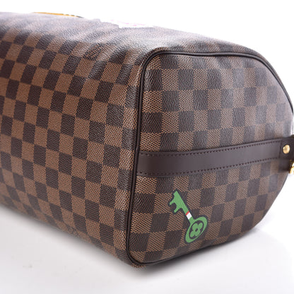 Louis Vuitton Damier Ebene Patches Speedy Bandouliere 30 10 of 10