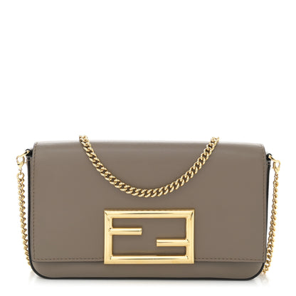 Fendi Vitello Palmellato Wallet on Chain with Pouches Tartufo 1 of 12