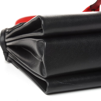 Valentino Garavani Smooth Calfskin Medium Vring Shoulder Bag Rouge Pur Cerise Black 9 of 11