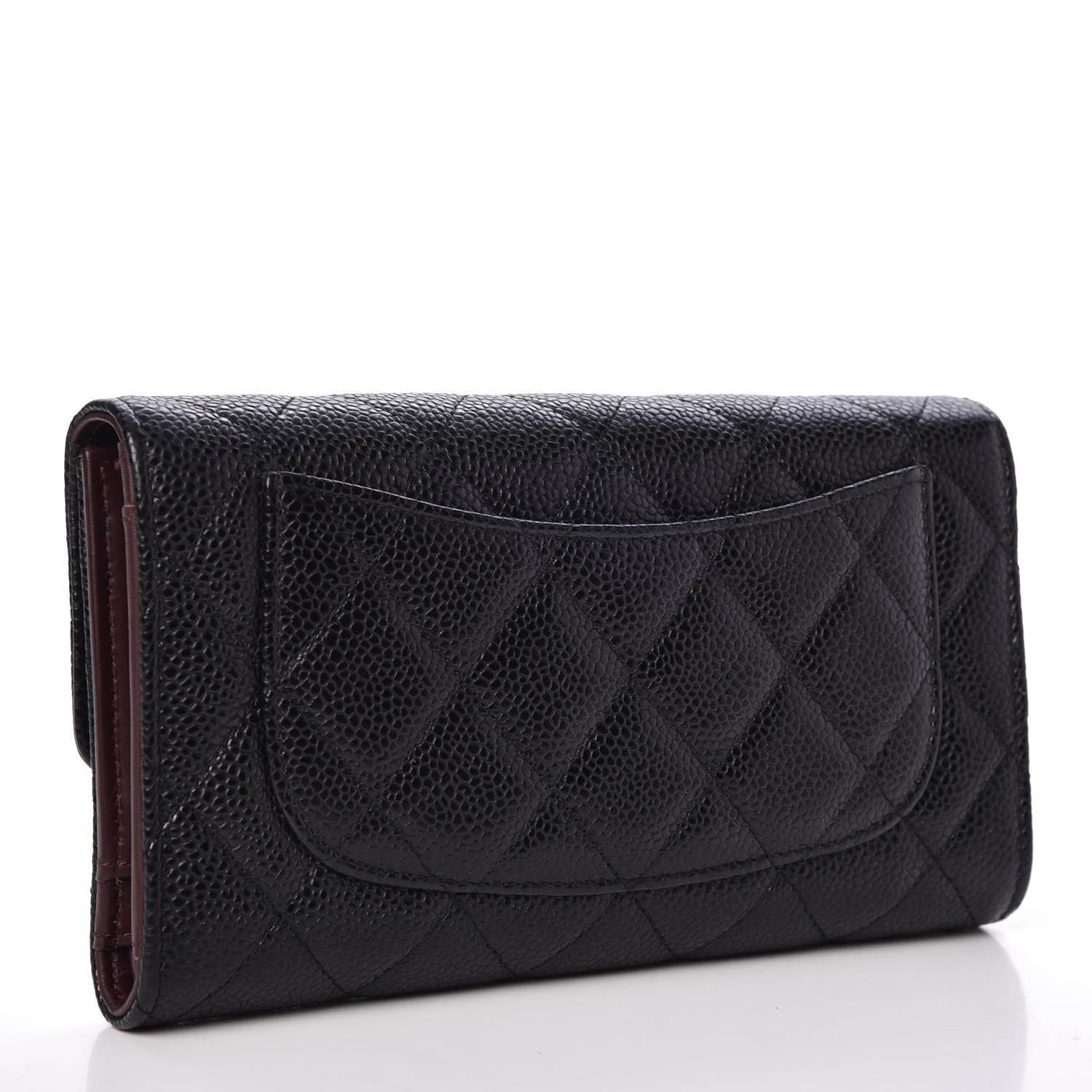 Chanel Caviar Quilted Long Flap Wallet Black 3 of 9