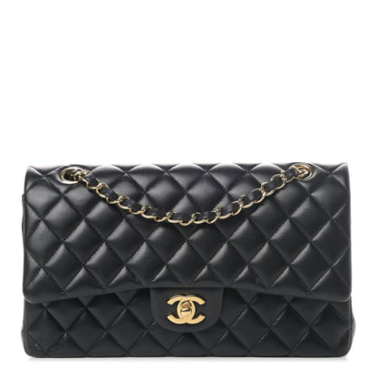 Chanel Lambskin Quilted Medium Double Flap Black 1 of 7