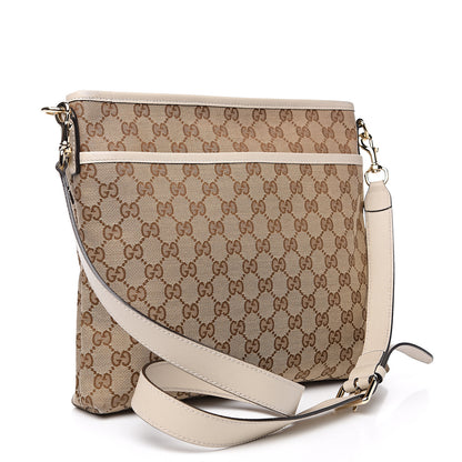 Gucci Monogram Medium Flat Messenger Bag Off White 2 of 11