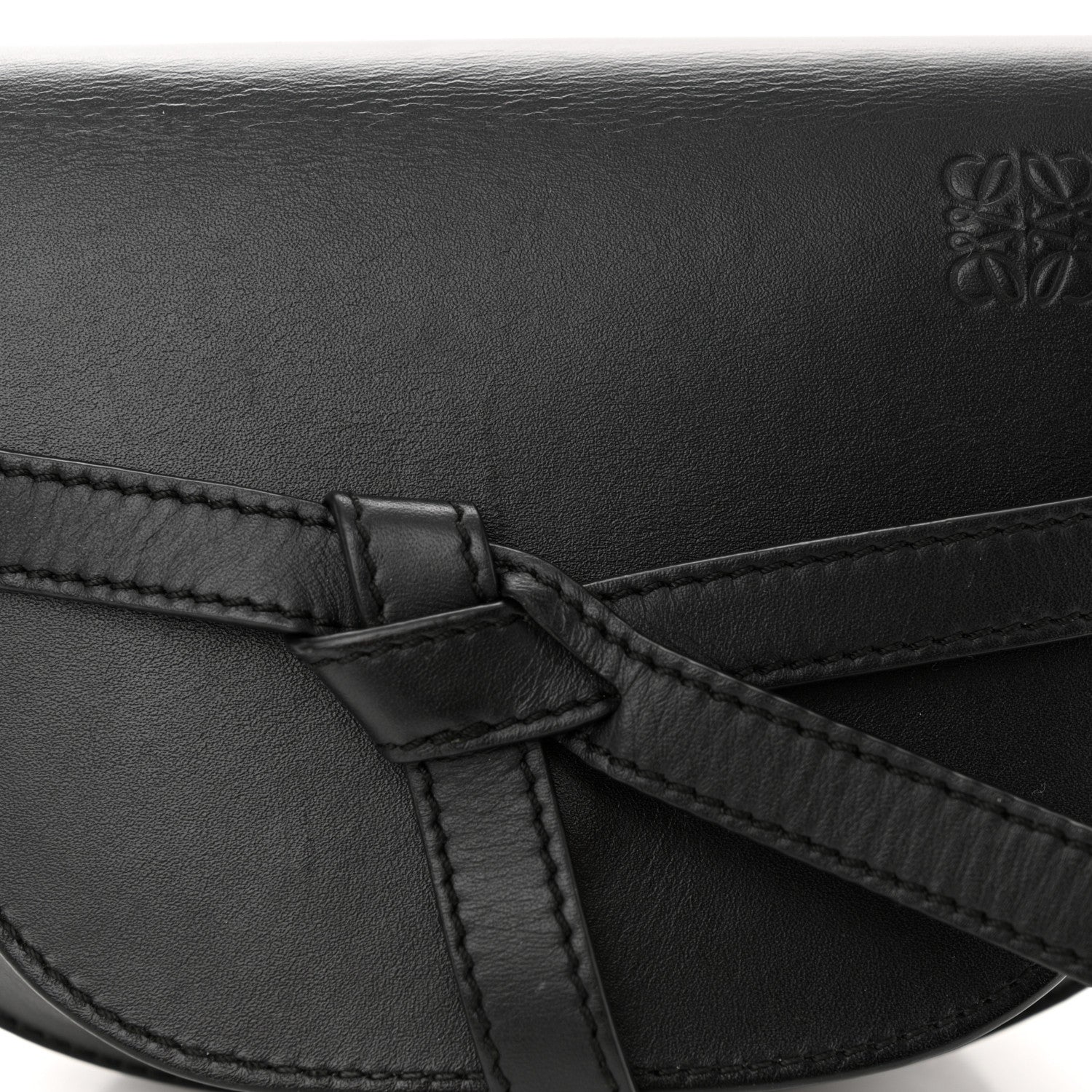 Loewe Calfskin Jacquard Mini Gate Dual Bag Black 11 of 12