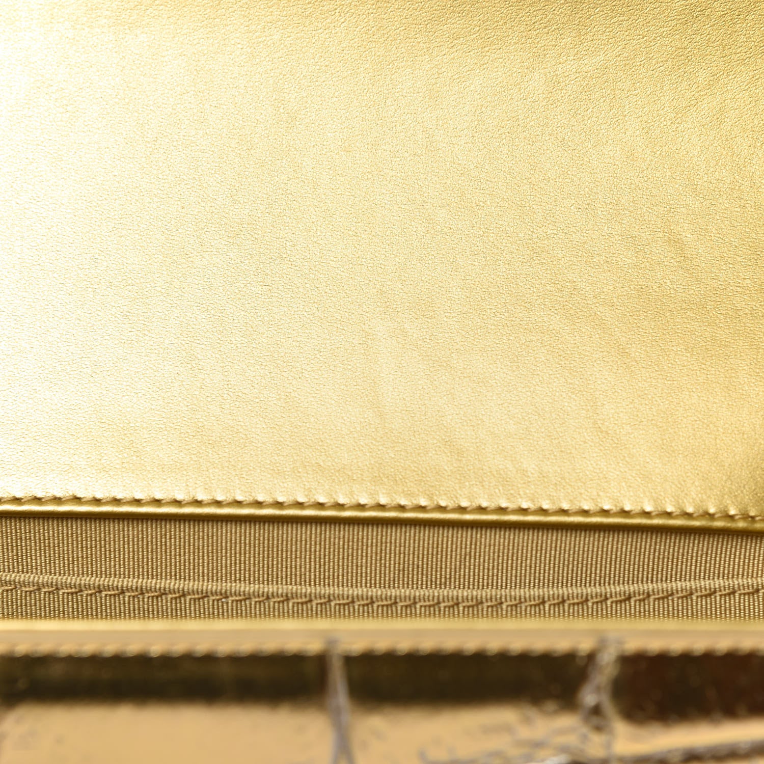 Chanel Metallic Calfskin Crocodile Embossed Graffiti Medium Cocodile Boy Flap Gold 8 of 13