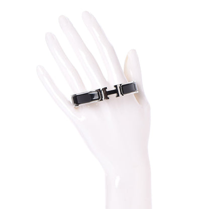 Hermes Enamel Narrow Clic Clac H Bracelet GM Black 2 of 6