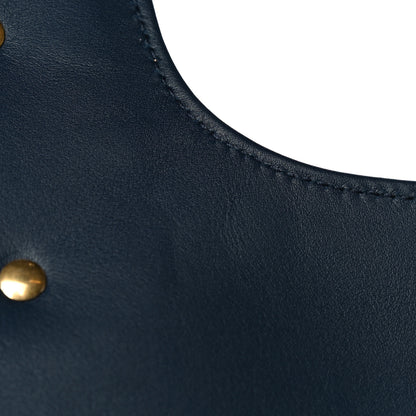 Gucci Kura Denim Matelasse Cubic Pearl Studded Medium GG Marmont Shoulder Bag Blue 12 of 13
