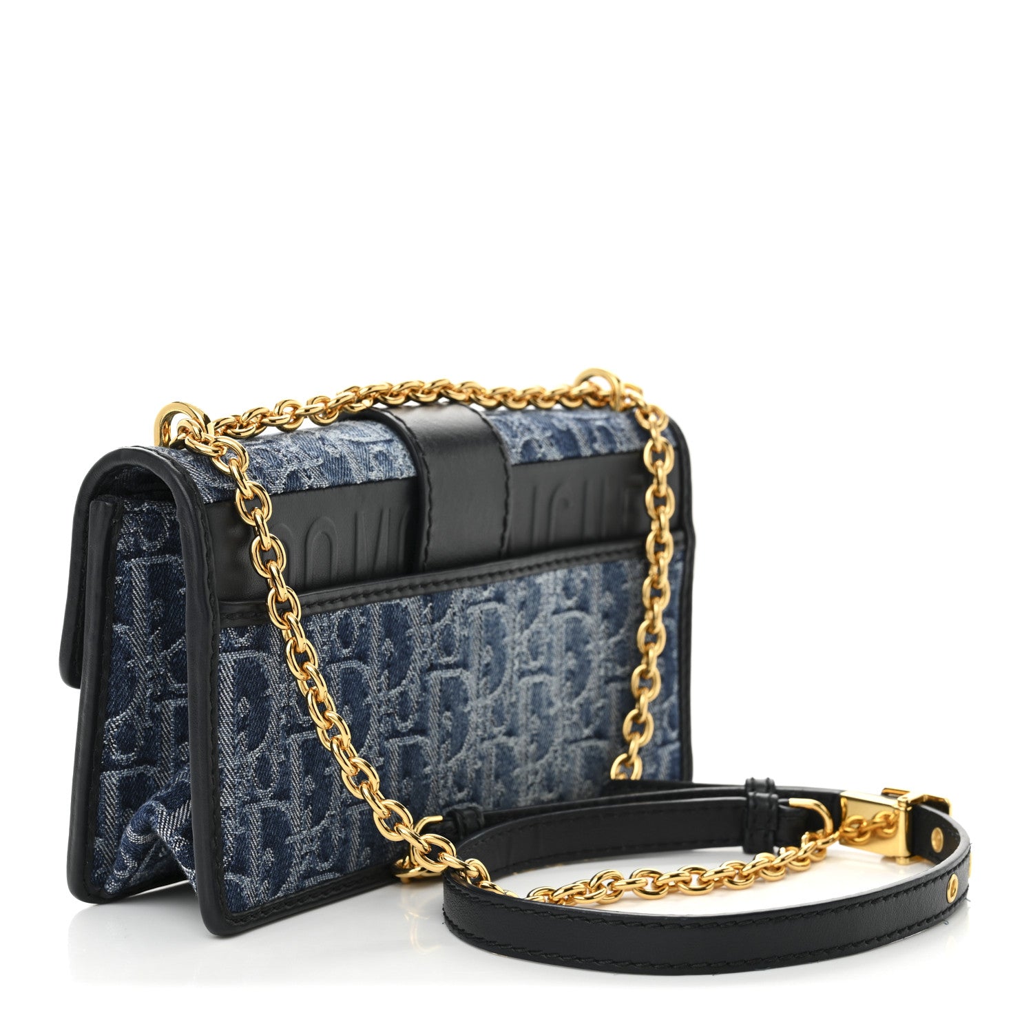Christian Dior Denim Oblique 30 Montaigne East West Chain Flap Bag 3 of 10