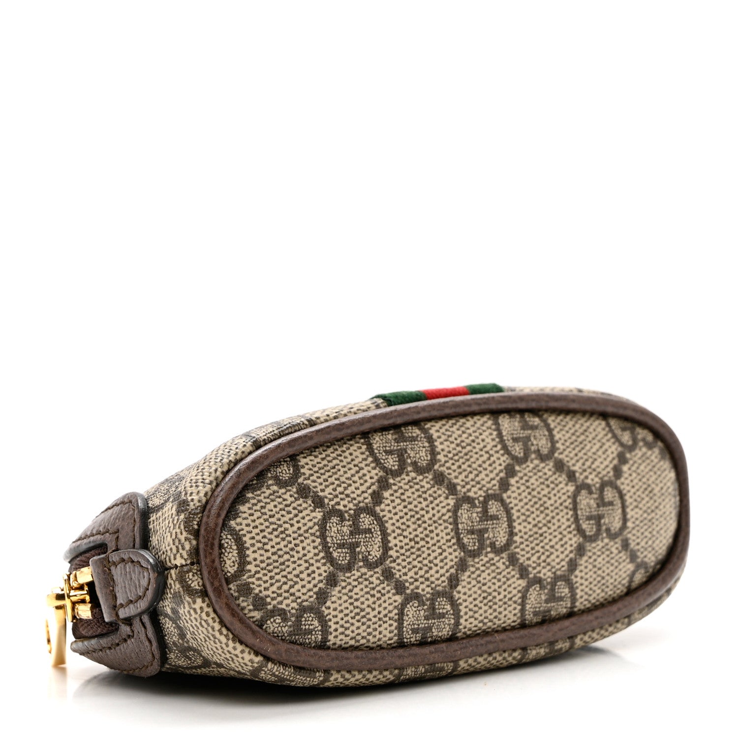 Gucci GG Supreme Monogram Web Ophidia Dome Key Pouch Beige New Acero 3 of 7
