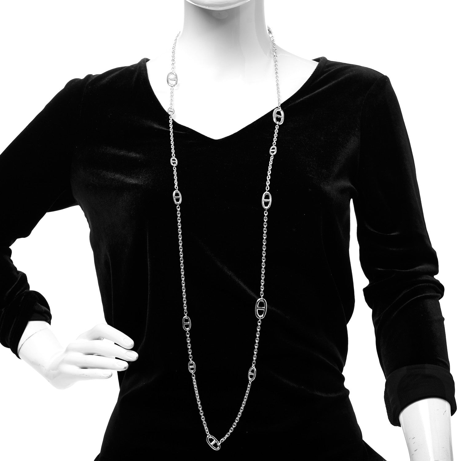 Hermes Sterling Silver Farandole Necklace 120 2 of 5