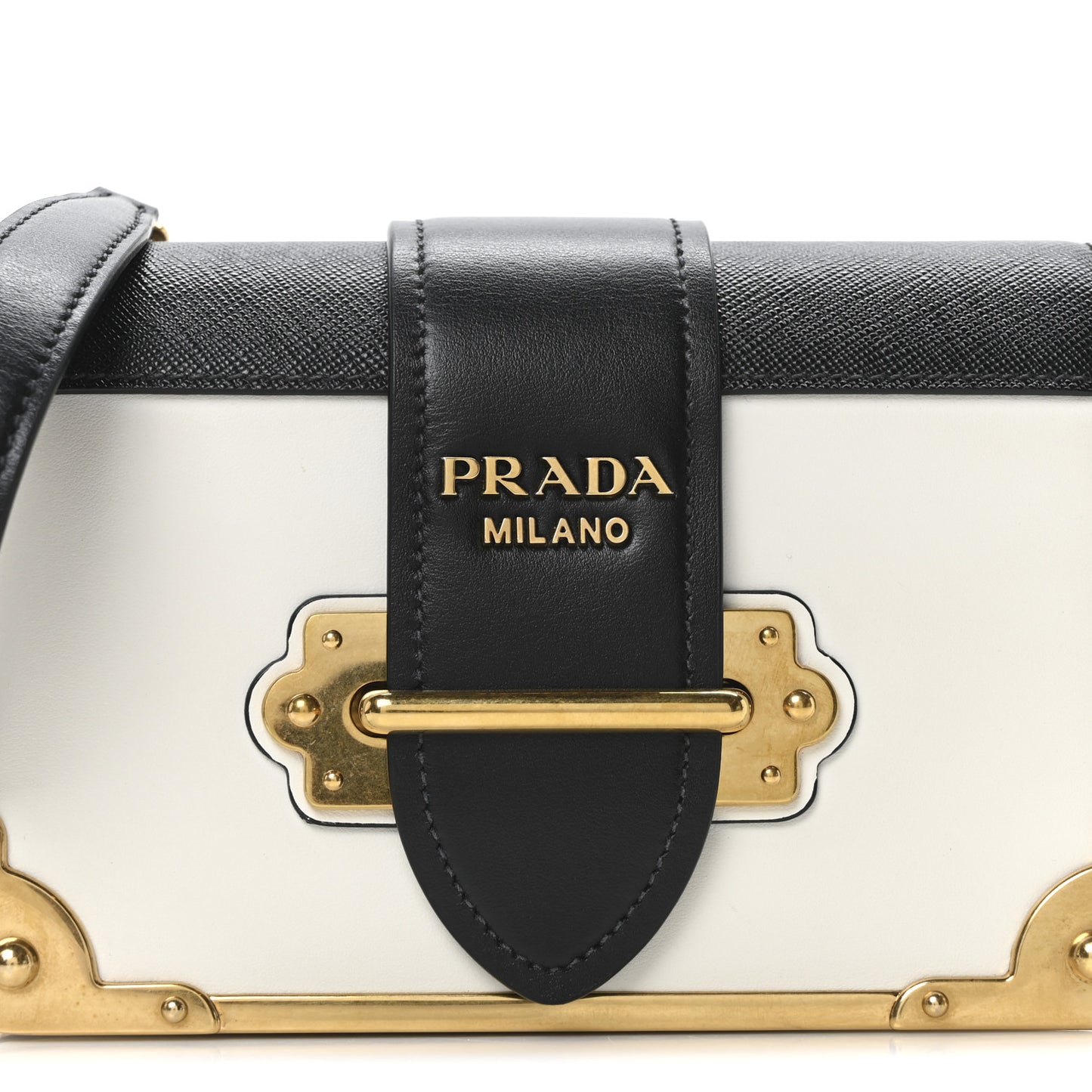 City Calf Saffiano Cahier Bag Talco Black