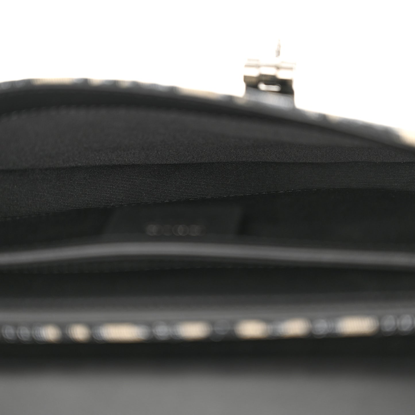 Oblique Smooth Calfskin Saddle Messenger Beige Black