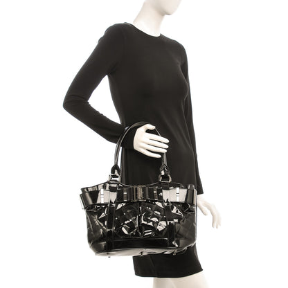 Burberry Patent Quilted Small Eastmore Landscape Tote Black 2 of 15