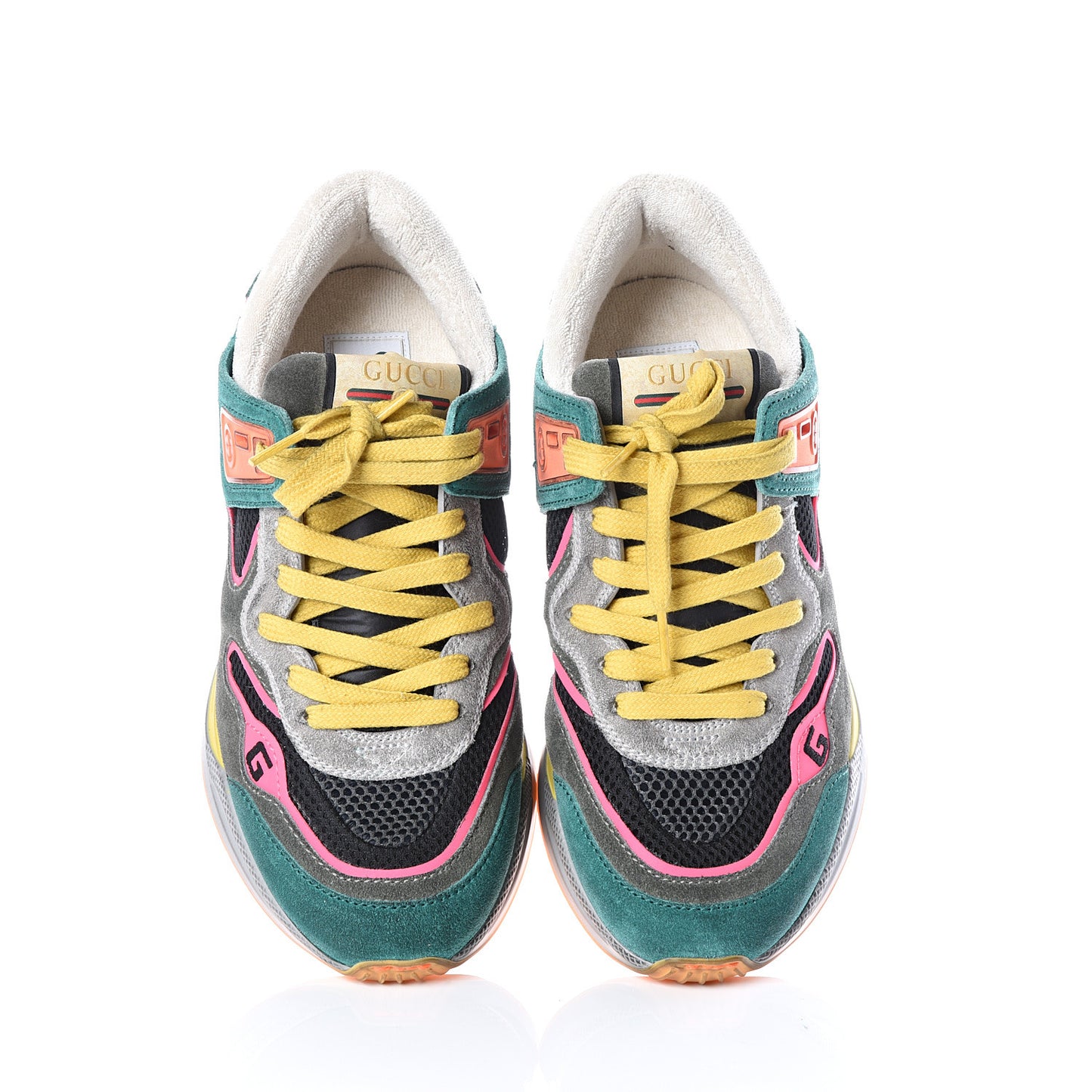 Suede Calfskin Womens Ultrapace Sneakers 37 Green