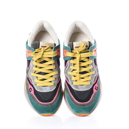 Gucci Suede Calfskin Womens Ultrapace Sneakers 37 Green 5 of 11