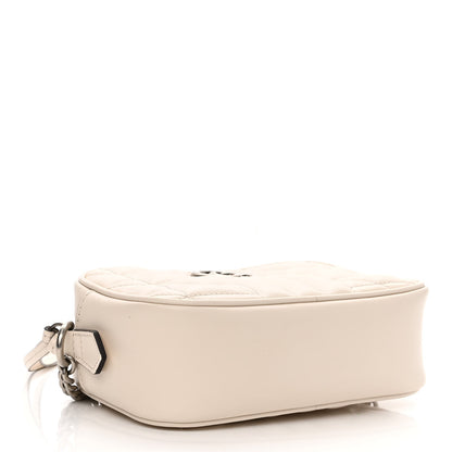 Gucci Calfskin Matelasse Aria Mini GG Marmont Chain Shoulder Bag Mystic White 4 of 10