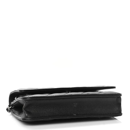 Chanel Lambskin Quilted Wallet On Chain WOC Black 3 of 13