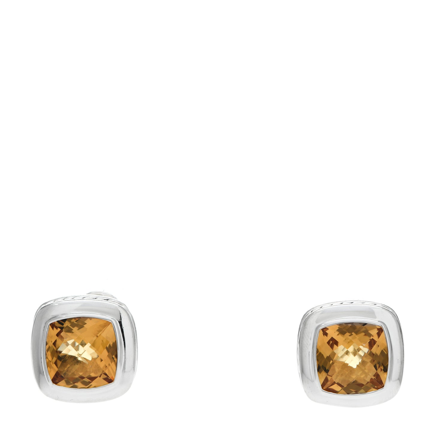 Sterling Silver Citrine 11mm Albion Earrings