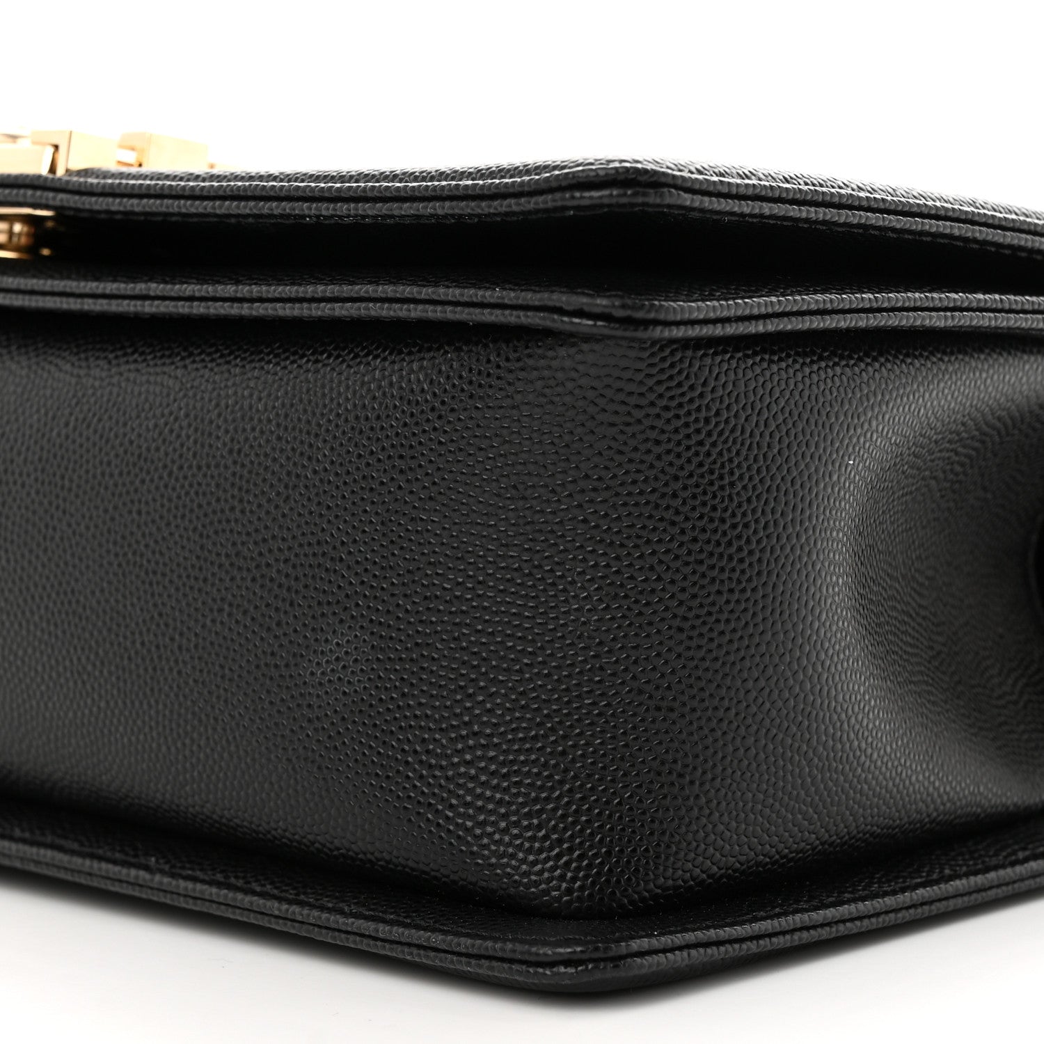 Chanel Caviar Chevron Quilted Medium Boy Flap Black 10 of 12