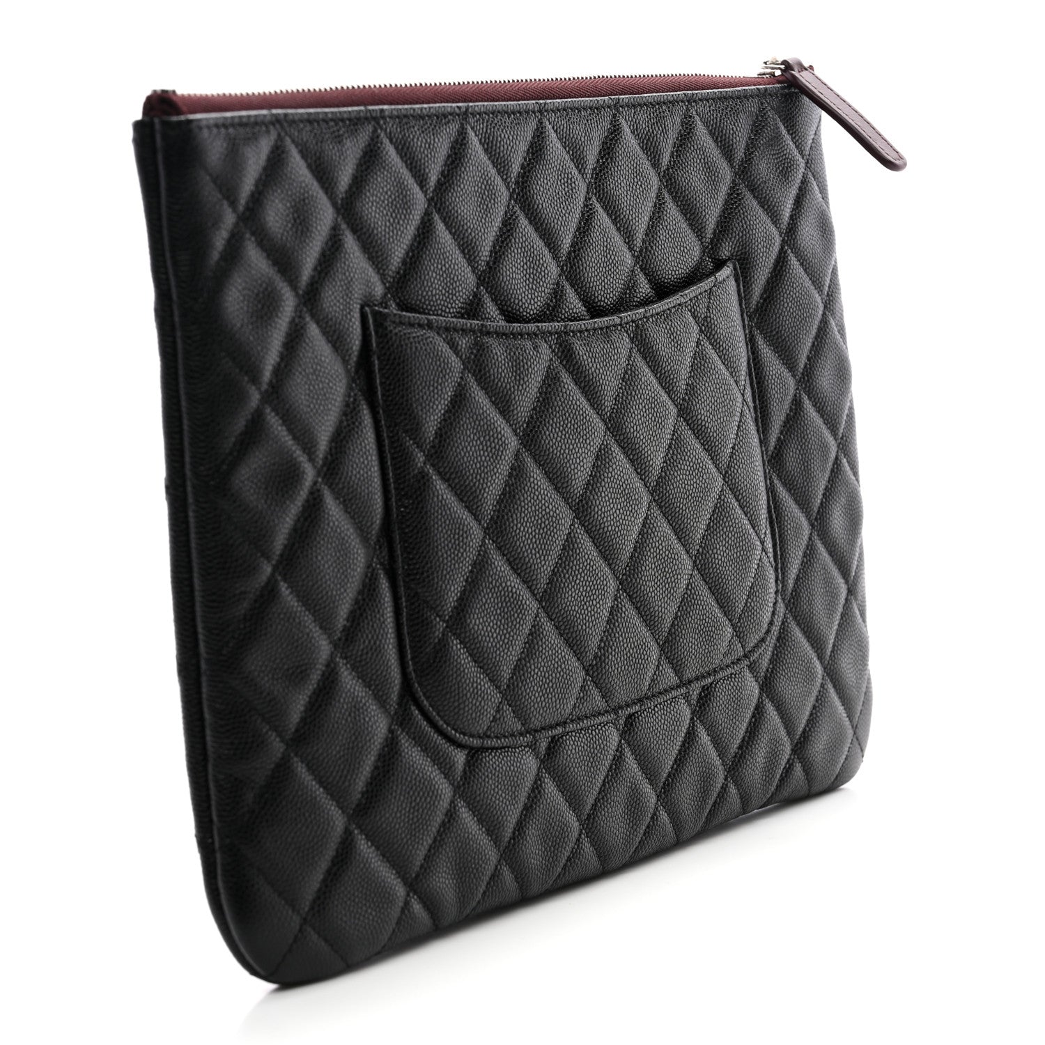 Chanel Caviar Quilted Medium Cosmetic Case Black 3 of 7