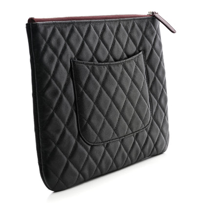 Chanel Caviar Quilted Medium Cosmetic Case Black 3 of 7