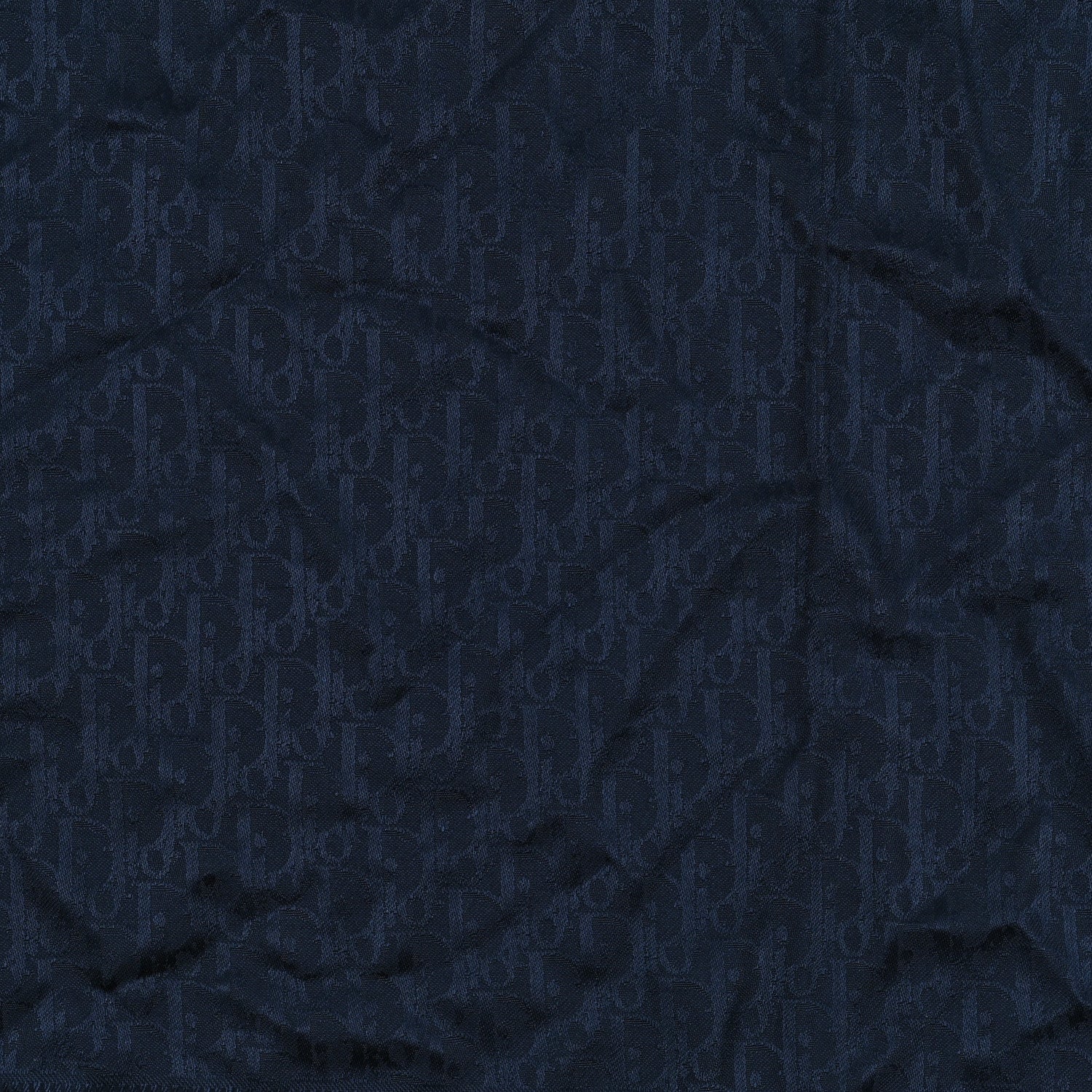 Christian Dior Wool Silk Oblique Shawl Blue 3 of 3