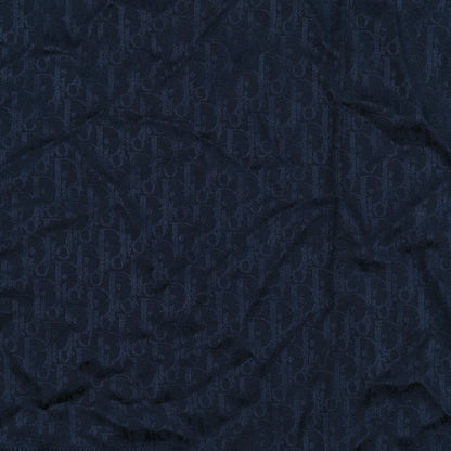 Christian Dior Wool Silk Oblique Shawl Blue 3 of 3