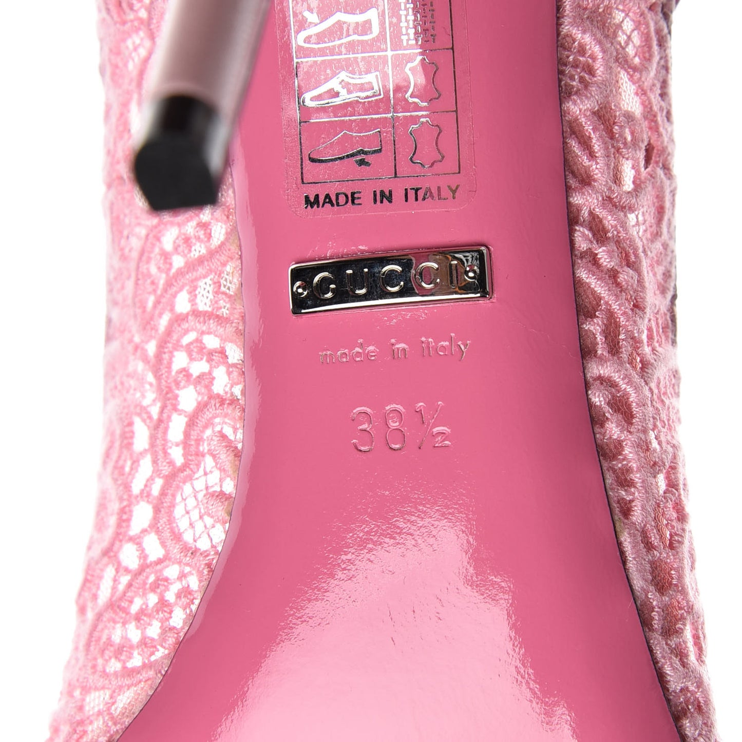 Lace Pizzo Venice Pumps 38.5 Sugar Pink