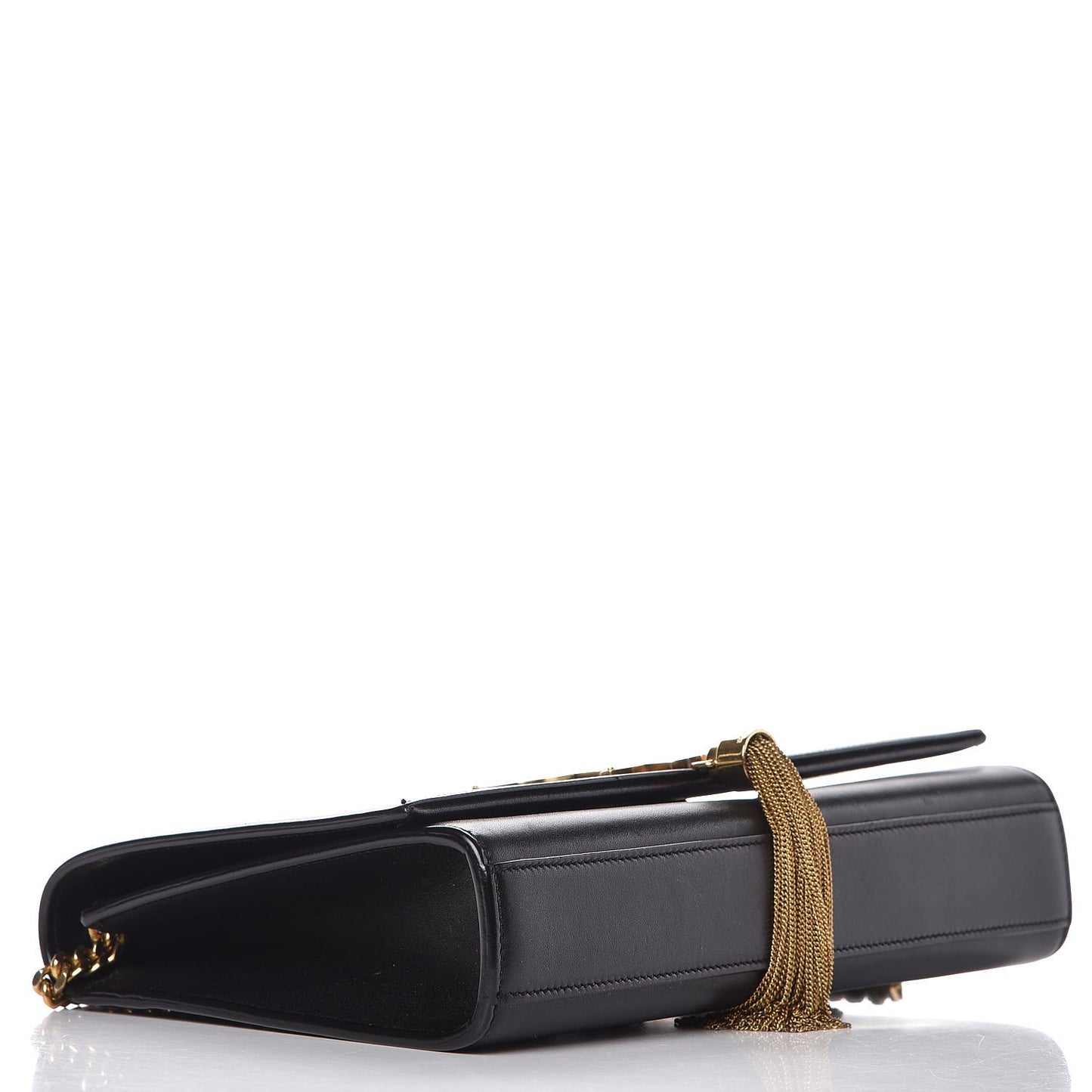 Smooth Calfskin Medium Classic Monogram Kate Tassel Satchel Black