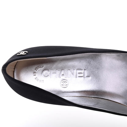 Chanel Satin Pumps 37.5 Black 7 of 13